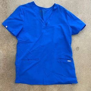 FIGS Casma Scrub Top Size SMALL Royal Blue